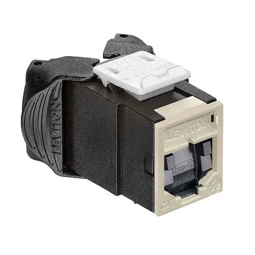 Leviton Cat 5E Utp Quickport Jack With Shutters Ivory 5Eujk-Si5 1