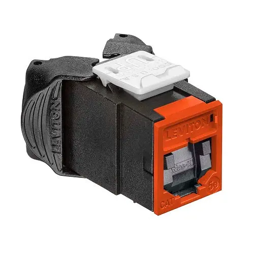 Leviton Cat 5E Utp Quickport Jack With Shutters Orange 5Eujk-So5 1