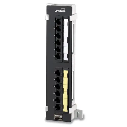 Leviton Cat 6 Flat Universal Patch Block 12-Port 69586-U89 1