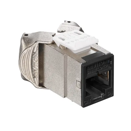 Leviton Cat 6A Shielded Quickport Jack Black 6Asjk-Re6 1