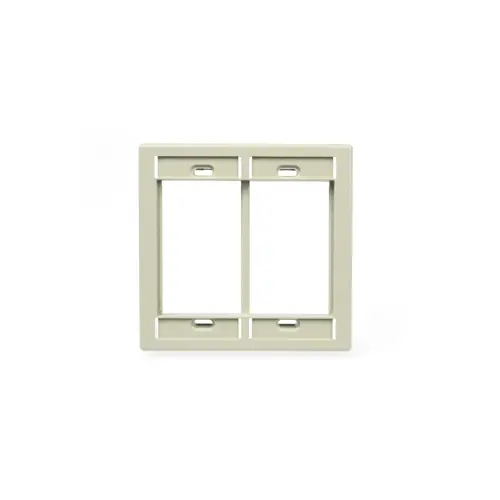 Leviton Dual Gang Mos Wallplate Light Almond 41290-Dmt 1