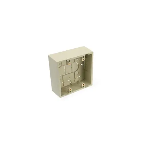 Leviton Dual-Gang Surface-Mount Back Box Ivory 42777-2Ia 1