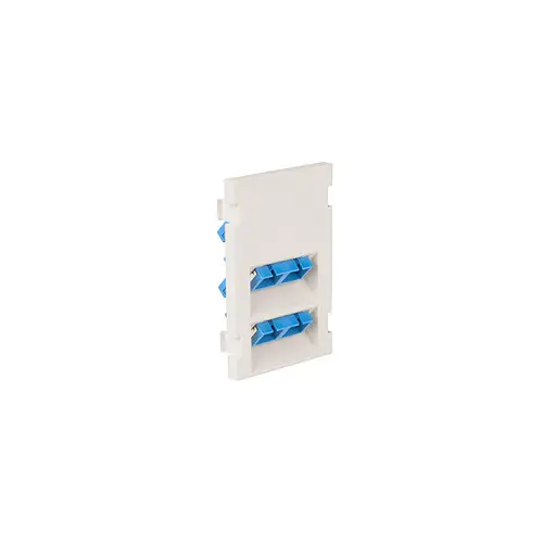 Leviton Duplex Sc Angled Fiber Adapter Mos Module 3 Units High White 41293-4Cw 1