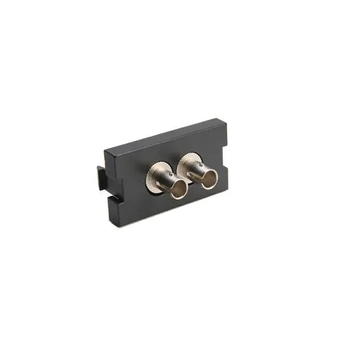 Leviton Duplex St Fiber Adapter Mos Module Phosphor Bronze Sleeve 1 Unit High Black 41291-2Te 1