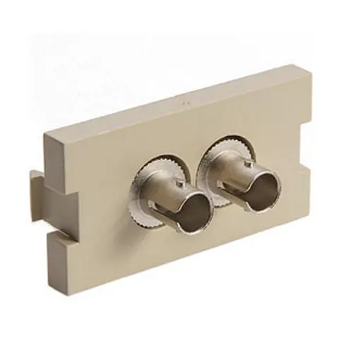 Leviton Duplex St Fiber Adapter Mos Module Zirconia Ceramic Sleeve 1 Unit High Ivory 41291-Zti 1