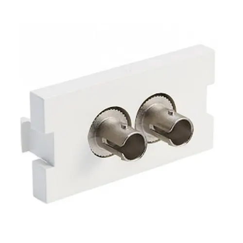 Leviton Duplex St Fiber Adapter Mos Module Zirconia Ceramic Sleeve 1 Unit High White 41291-Ztw 1