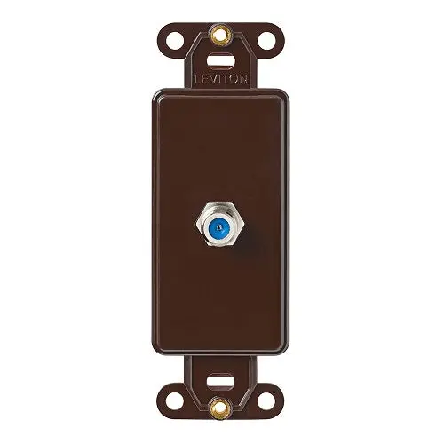 Leviton F Connector Telephone Decora Insert Brown 40681-B 1