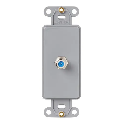 Leviton F Connector Telephone Decora Insert Gray 40681-Gy 1