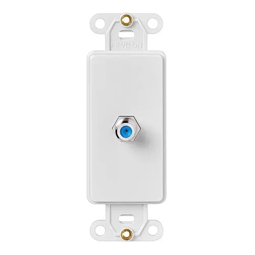 Leviton F Connector Telephone Decora Insert White 40681-W 1