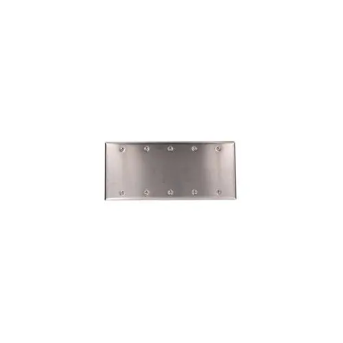 Leviton Five Gang Blank Device Wallplate Non-Magnetic Stainless Steel 84065-40 1
