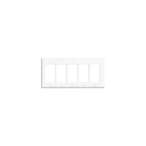 Leviton Five Gang Decora Blank Insert White 80423-W 1