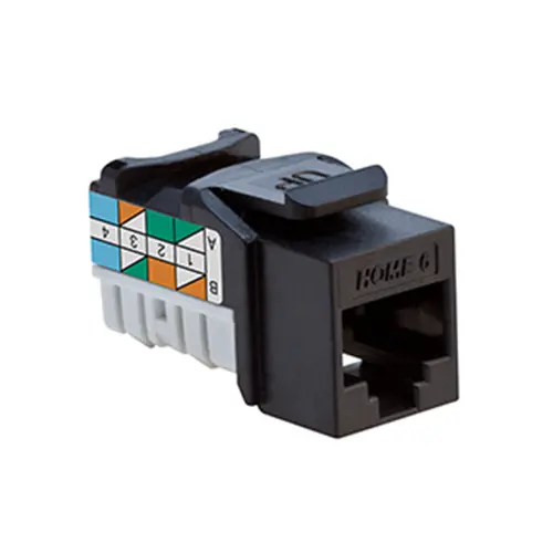 Leviton Home 6 Snap-In Jack T568a/B Wiring Black 61Hom-Re6 1