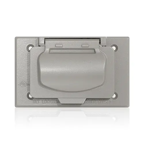Leviton Horizontal Weatherproof Cover Gray Wm1hf-Gy 1