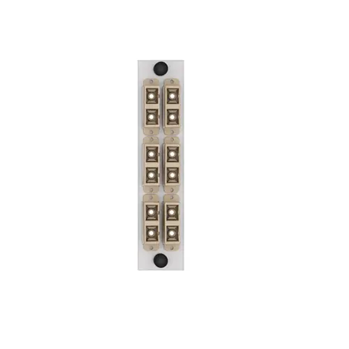Leviton Lgx 6 Pack Plate W/Sc Duplex Adapters Beige 12 Fiber White Aplw6-Sdm 1