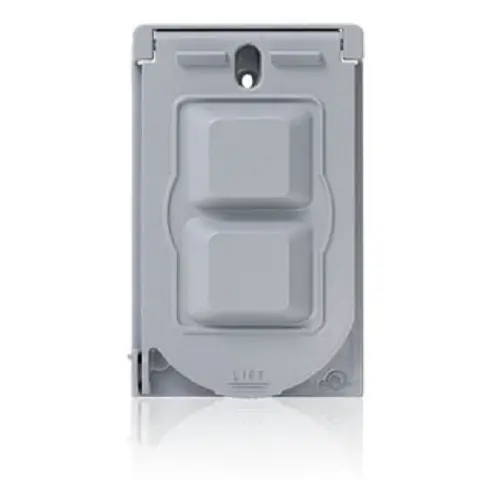 Leviton Metallic Weatherproof Cover Gray Wm1v-Gy 1