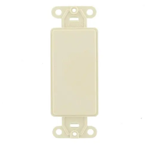 Leviton One Gang Decora Blank Insert Light Almond 80414-T 1