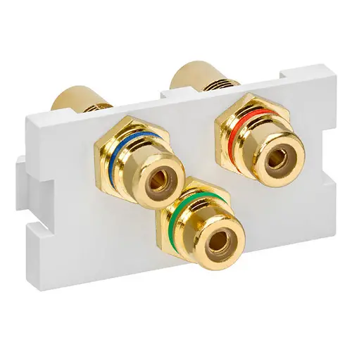 Leviton Rca Component Feedthrough Mos Connector White 41292-3Dw 1