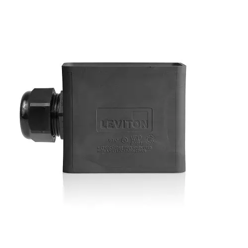 Leviton Single-Gang Portable Outlet Box Black 3059-2E 1