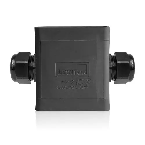 Leviton Single-Gang Portable Outlet Box Black 3099F-2E 1