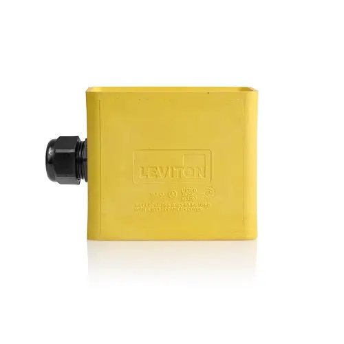 Leviton Single-Gang Portable Outlet Box Yellow 3059-1Y 1