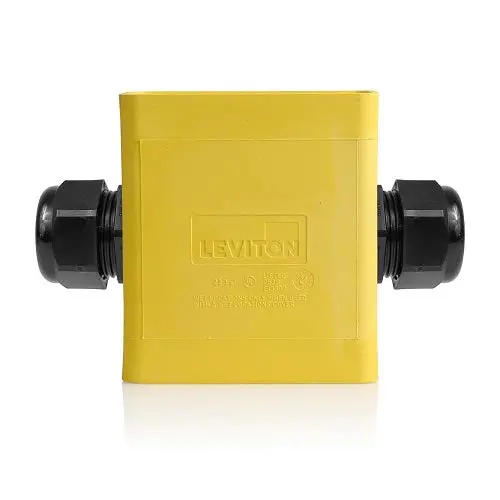 Leviton Single-Gang Portable Outlet Box Yellow 3099F-2Y 1
