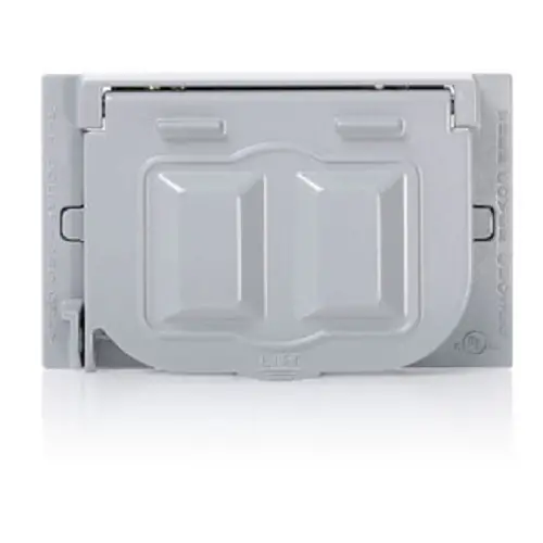 Leviton Single Receptacle Weatherproof Cover Gray Wm1h-Gy 1