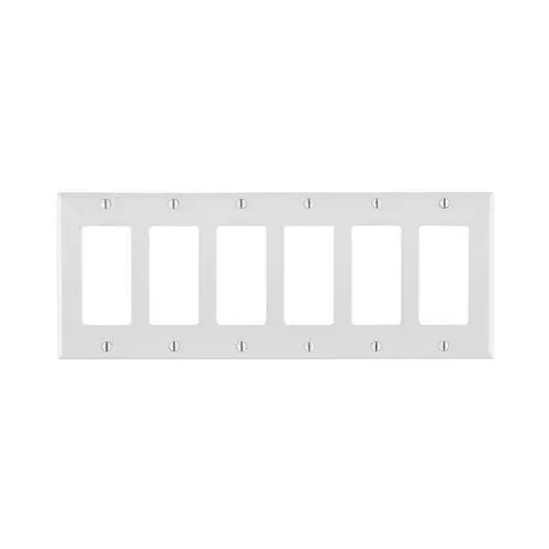 Leviton Six Gang Decora Blank Insert White 80436-W 1
