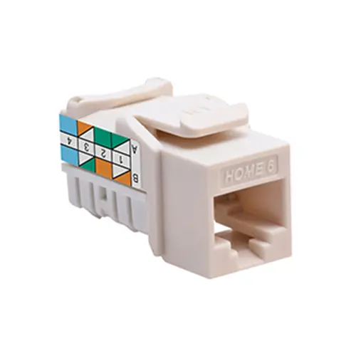 Leviton Snap-In Jack T568a/B Wiring Light Almond 61Hom-Rt6 1