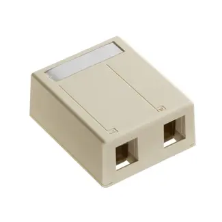 Leviton Surface-Mount Box For Shielded Connectors 2-Port 4S089-2Ip 1