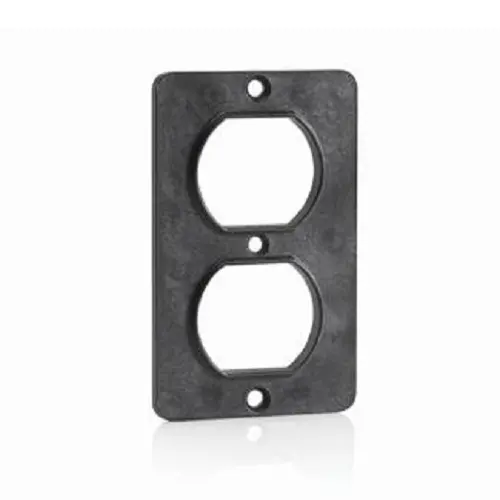 Leviton Thermoplastic Duplex Receptacle Coverplate Black 3051-E 1