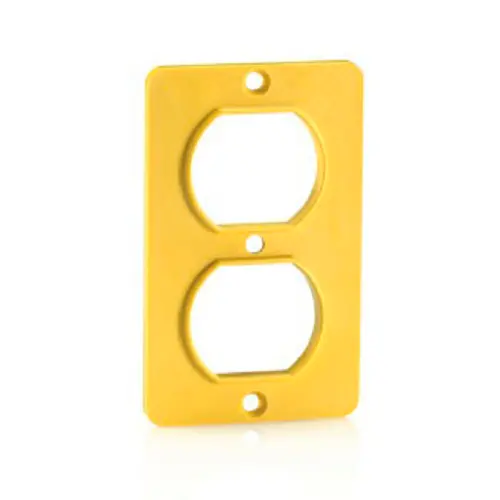 Leviton Thermoplastic Duplex Receptacle Coverplate Yellow 3051-Y 1