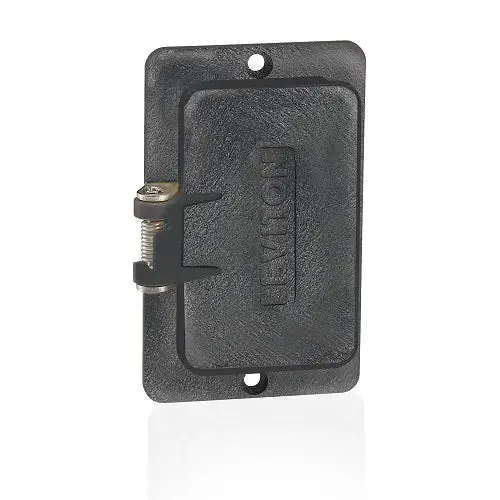 Leviton Thermoplastic Flip-Lid Gfci Coverplate Black 3061-E 1
