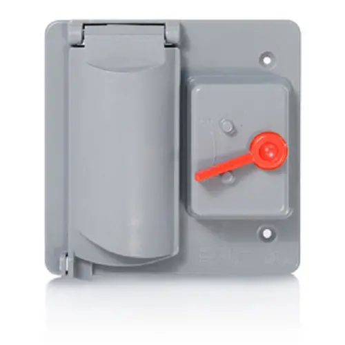 Leviton Two Gang Weatherproof Cover Gray Wp2sg-Gy 1