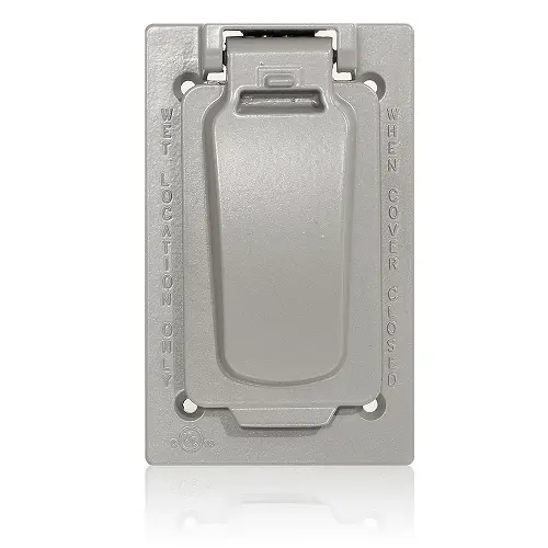 Leviton Vertical Weatherproof Cover Gray Wm1vf-Gy 1