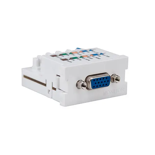 Leviton Vga 110 Termination Mos Monitor Module White 41295-Vmw 1