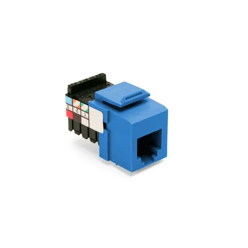 Leviton Voice Grade Quickport Jack 6 Position 6 Conductors Blue 41106-Rl6 1