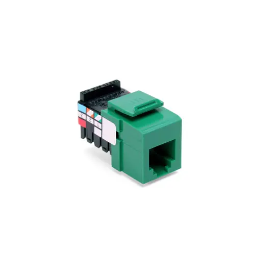 Leviton Voice Grade Quickport Jack 6 Position 6 Conductors Green 41106-Rv6 1