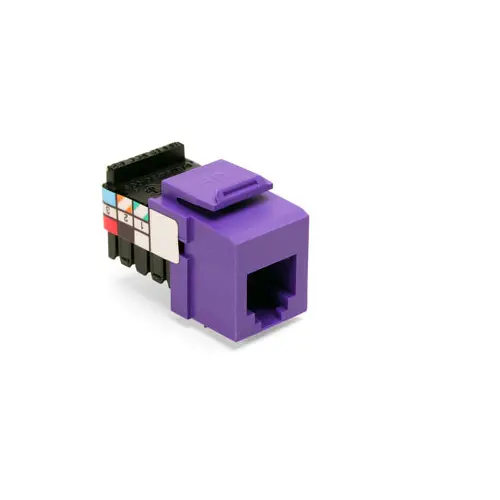 Leviton Voice Grade Quickport Jack 6 Position 6 Conductors Purple 41106-Rp6 1