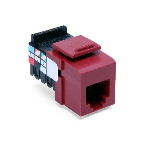 Leviton Voice Grade Quickport Jack 6 Position 6 Conductors Red 41106-Rr6 1
