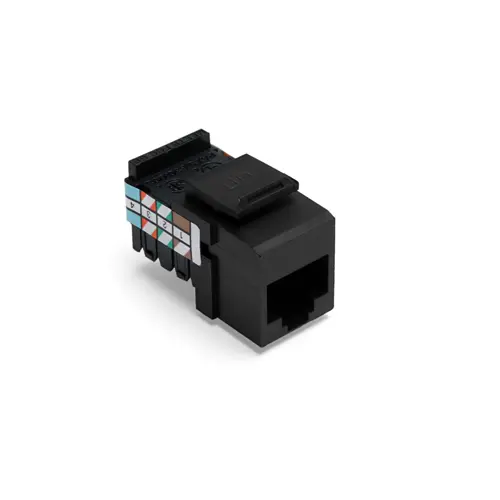 Leviton Voice Grade Quickport Jack 8 Position 8 Conductors Black 41108-Re8 1