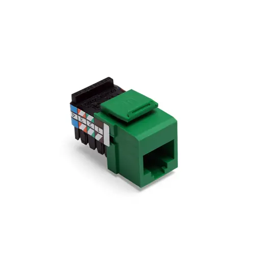 Leviton Voice Grade Quickport Jack 8 Position 8 Conductors Green 41108-Rv8 1