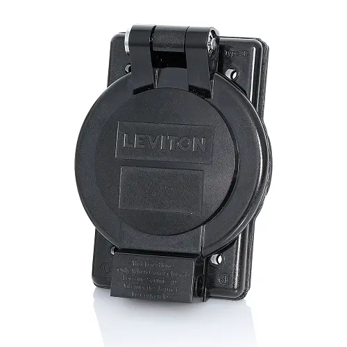 Leviton Weatherproof Cover Flanged Device Black Wp1-Eb 1