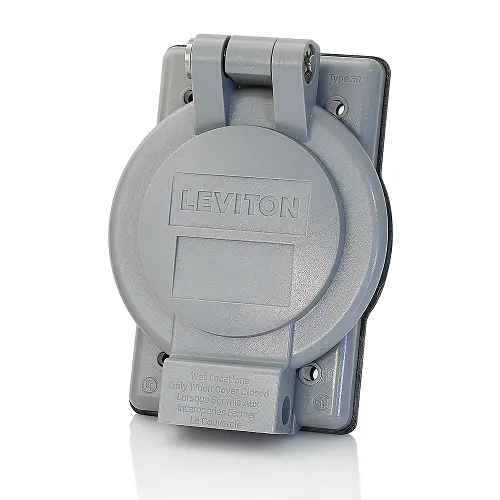 Leviton Weatherproof Cover Flanged Device Gray Wp2-G 1
