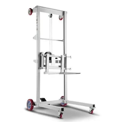 Material Lift Winch Stacker 551 Lbs Capacity Pallet Truck Dolly 70 In Max Lifting Height Manual Winch Stacker Multifunctional Manual Pallet Truck Stacker 1