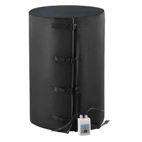 Metal Drum Heater 1300 Watt Pail Heating Band For 55 Gallon Barrel 0-145℉ Adjustable With Independent Thermostat Waterproof Oxford Fabric High Efficiency Grease Keg Heater 1