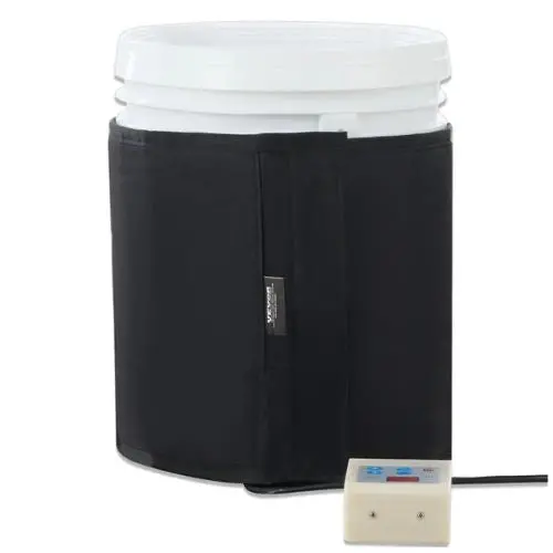 Metal Drum Heater 250 Watt Pail Heating Band For 5 Gallon Barrel 0-145℉ Adjustable With Independent Thermostat Waterproof Oxford Fabric High Efficiency Grease Keg Heater 1