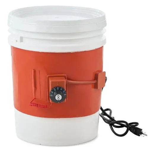 Metal Drum Heater 800 Watt 7.75 Inch Width 86-302℉ Adjustable Thermostat High Efficiency Silicone Grease Keg Heater 1