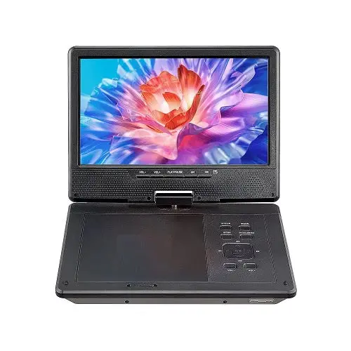 Portable Dvd Player 4 Hours Built-In Rechargeable Battery Ac Power Adapter Remote Control 1