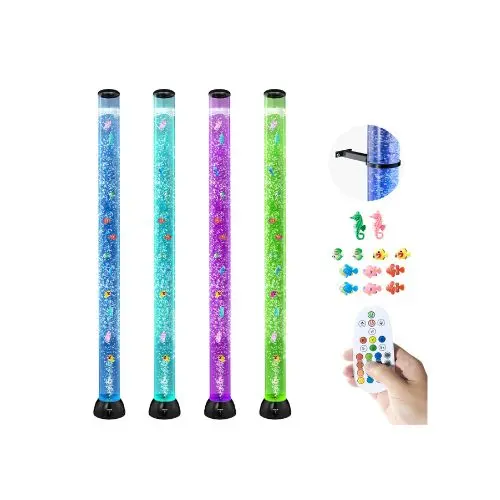 Relaxation 5 Ft Led Floating Color Changing Fish Bubble Tube Lamp For Bedroom Living Room 1