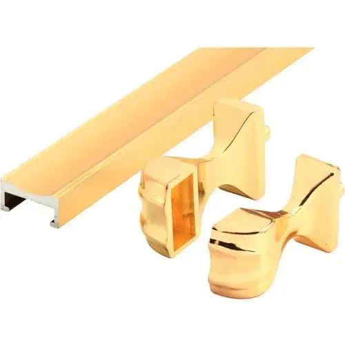 Shower Door Towel Bar And Bracket Set Prime-Line Brass M 6094 1
